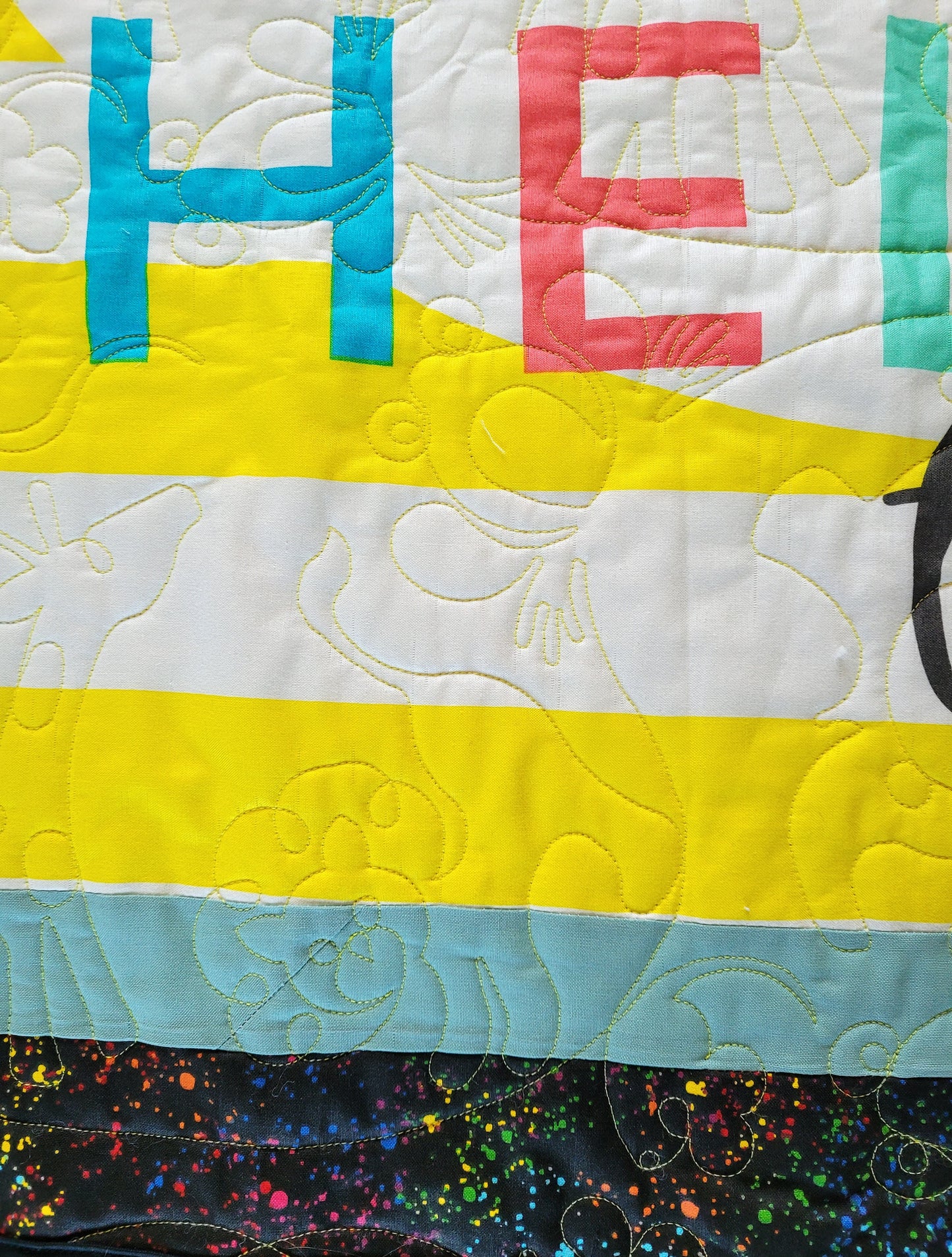 Simba Toddler Quilt or Playmat - The Lion King "Hello There" Jungle Animals Greens and Yellows approx 43 x 51 inches