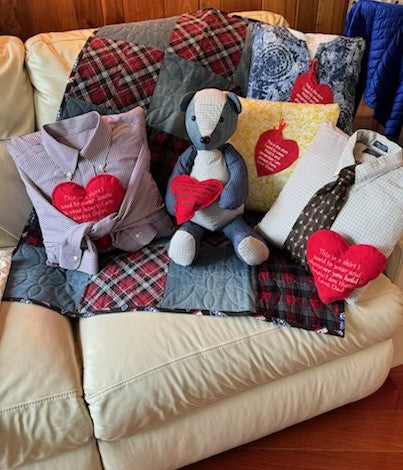 Memory Bereavement Keepsake 22 inch Teddy Bears and 16 x 16 inch