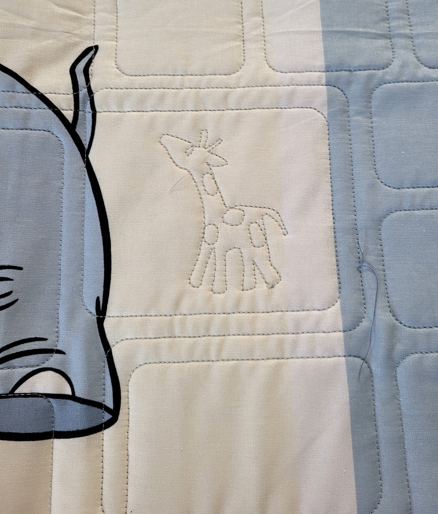 Dumbo Circus Toddler Quilt or Playmat - Yellows and Blues approx 41 x 48 inches -- baby shower or birthday gift