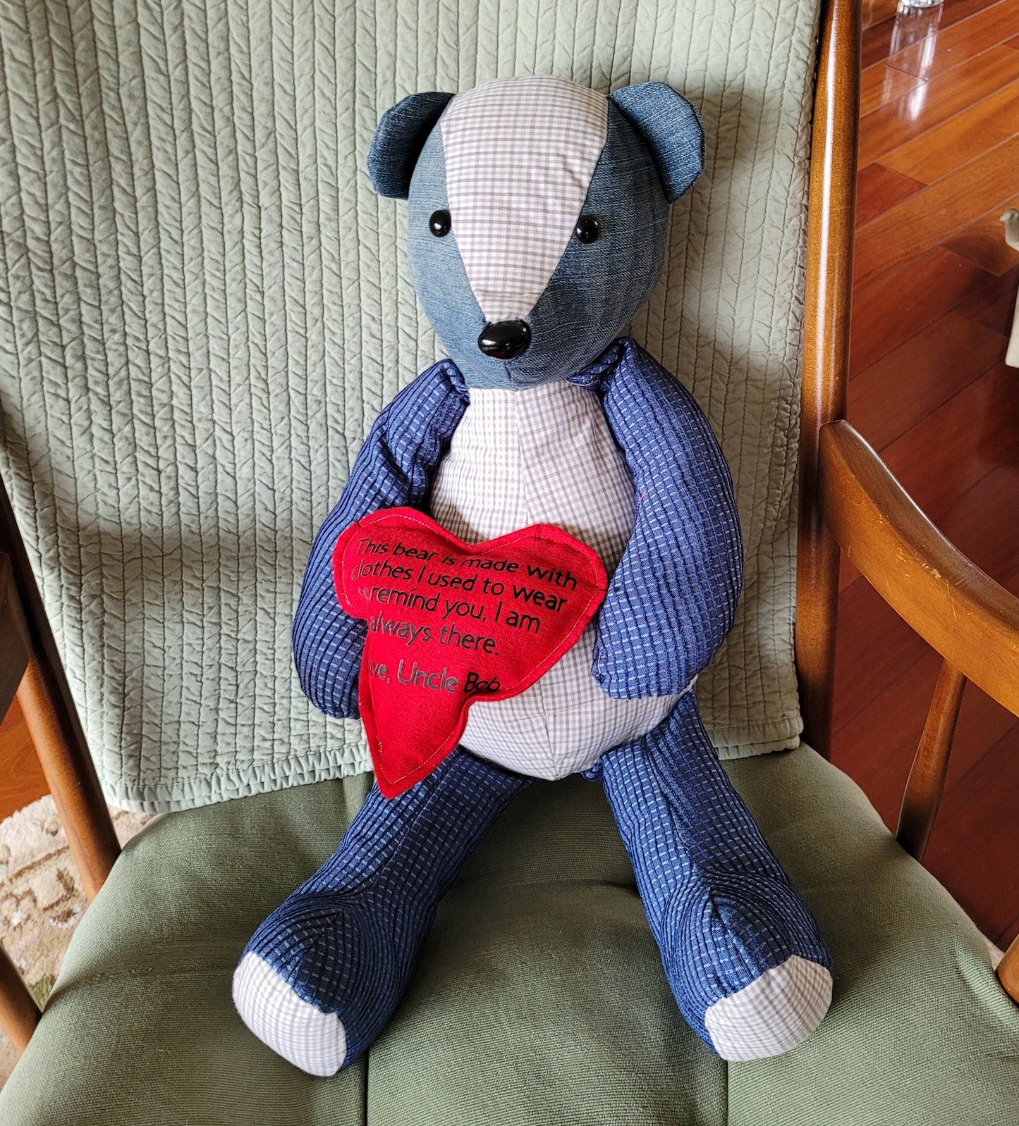 Memory / Bereavement / Keepsake - 22 inch Teddy Bears and 16 x 16 inch Pillows - You supply the clothing items