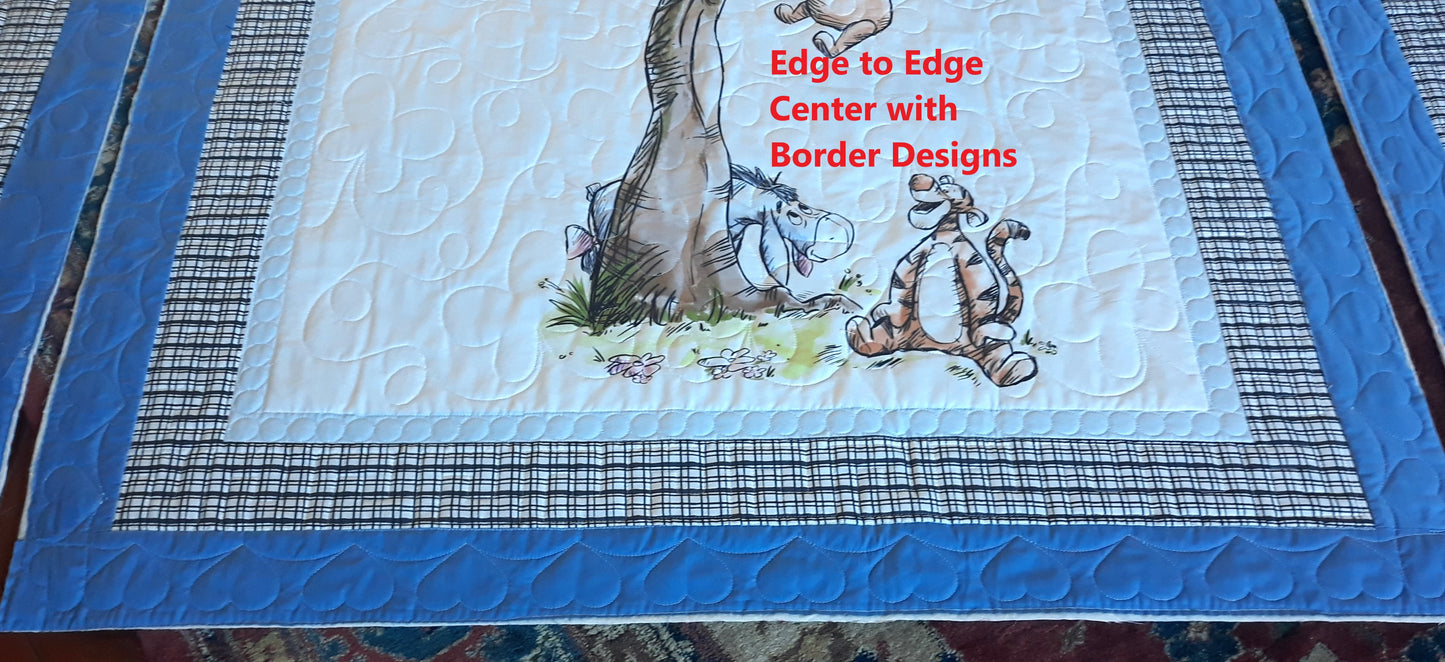 Longarm Quilting Services - $40 Deposit - Edge to Edge E2E, Ruler, Custom, Free Motion, Basting Only