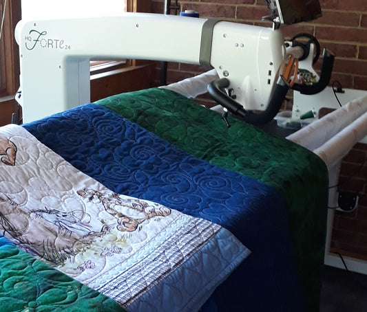 Longarm Quilting Services - $40 Deposit - Edge to Edge E2E, Ruler, Custom, Free Motion, Basting Only