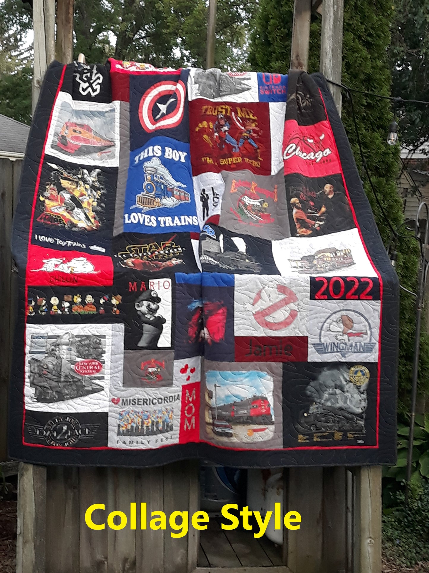 A T Shirt / Keepsake Quilts - Custom Design - You supply the T shirts - $50 Deposit