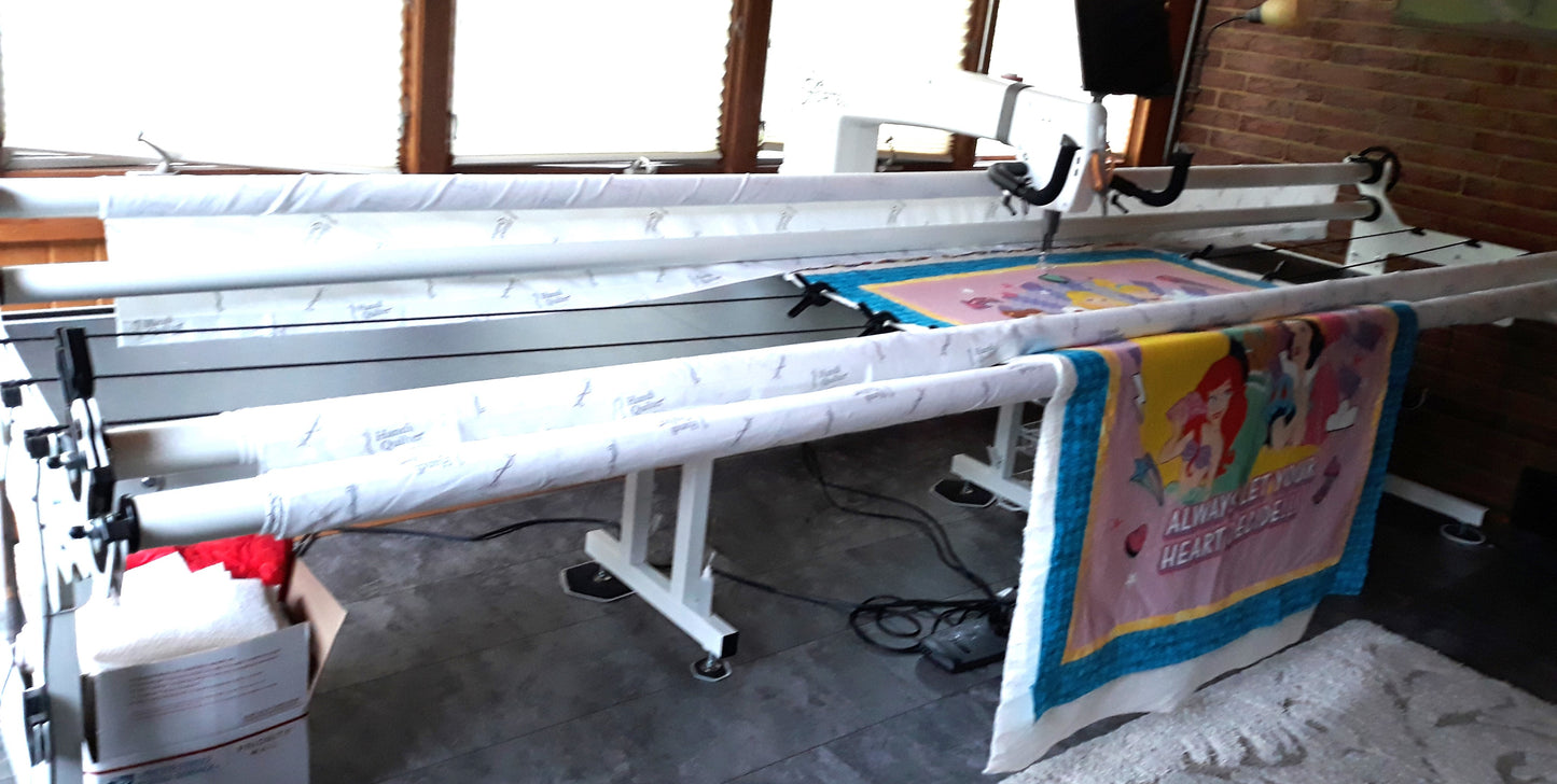 Rent Longarm Quilting Time with Professional Guidance to finish your quilt - $100 deposit - Edge to Edge E2E, Ruler, Custom, Free Motion, Basting Only