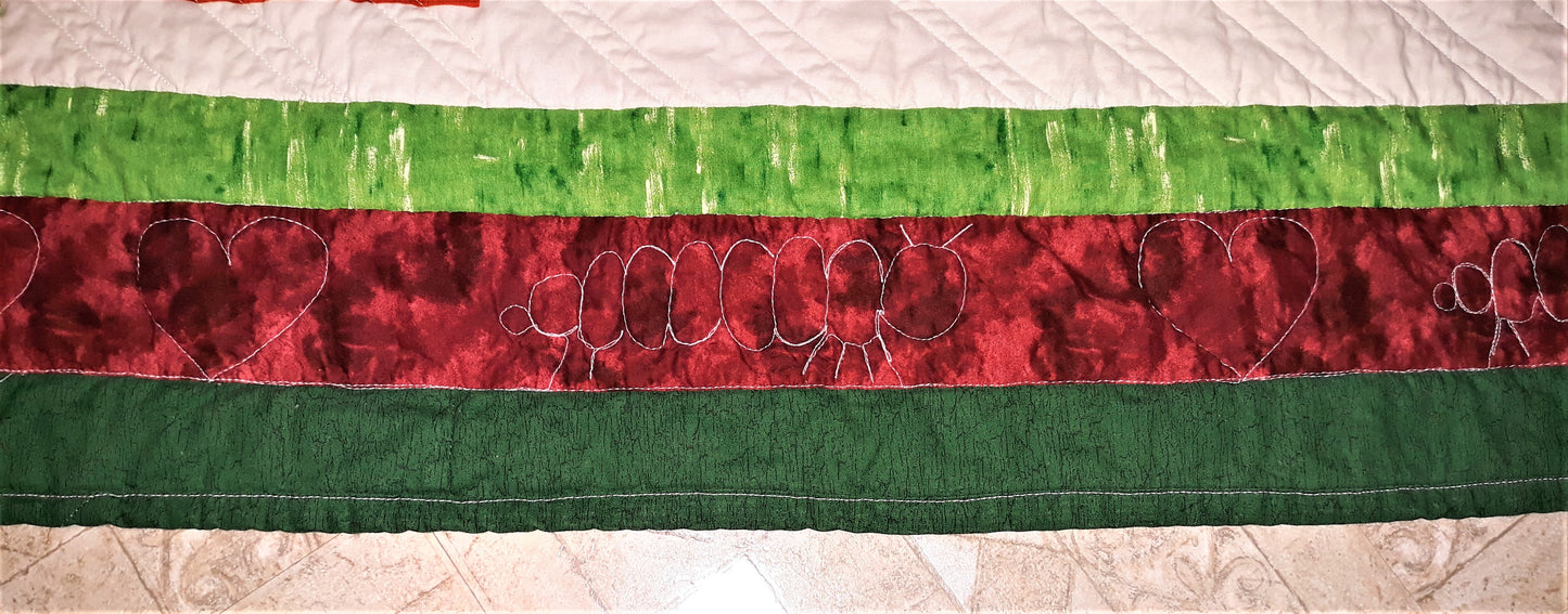 Sold out Hungry Caterpillar Baby Toddler Quilt or playmat, Eric Carle Love XOXO, 36 x 46 inches